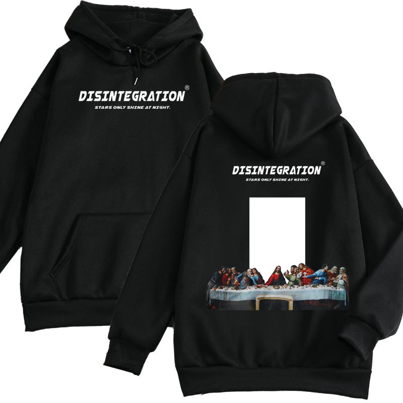 American Floral Aesthetic Graphics Last Supper Unisex hoodie