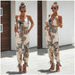 Women's Jumpsuit Flowers Print Spaghetti Strap Romper