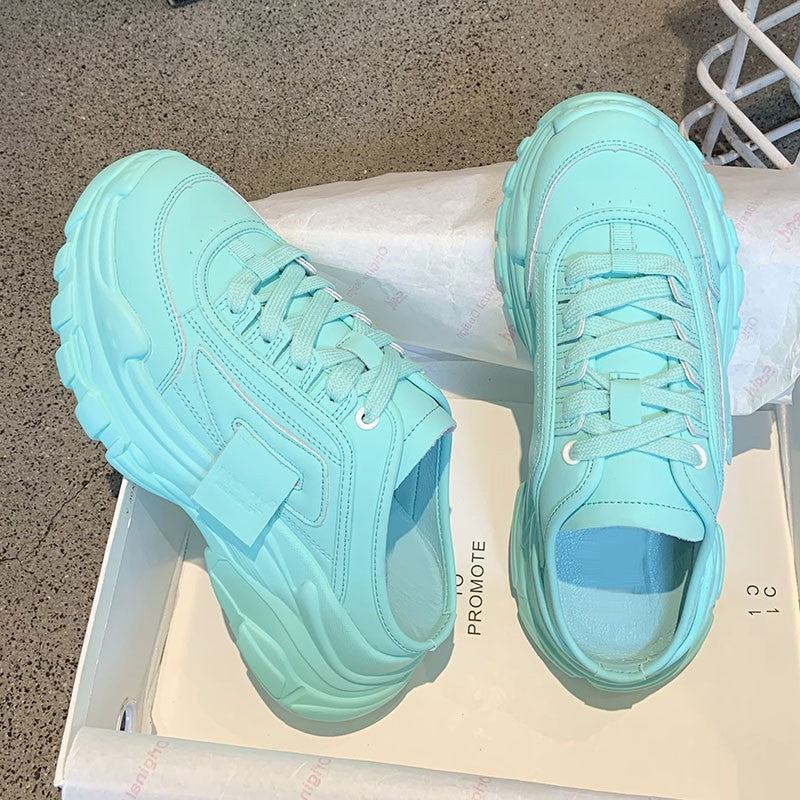 Sponge Cake Thick Bottom Lazy White Shoes Ins Dad Shoe Trend
