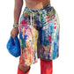 Fashionable Casual Straight-leg Pants Painted Shorts