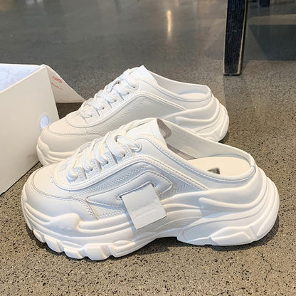 Sponge Cake Thick Bottom Lazy White Shoes Ins Dad Shoe Trend
