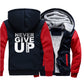 Never Give Up Men's hoodie padded jacket