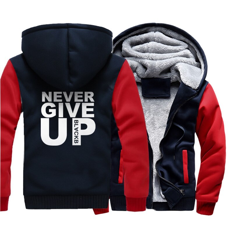 Never Give Up Men's hoodie padded jacket