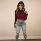 Long Sleeve O-Neck Basic Short Crop Tops Women T-shirts