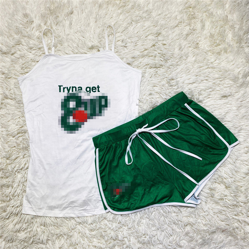 Sexy Suspender Shorts Set
