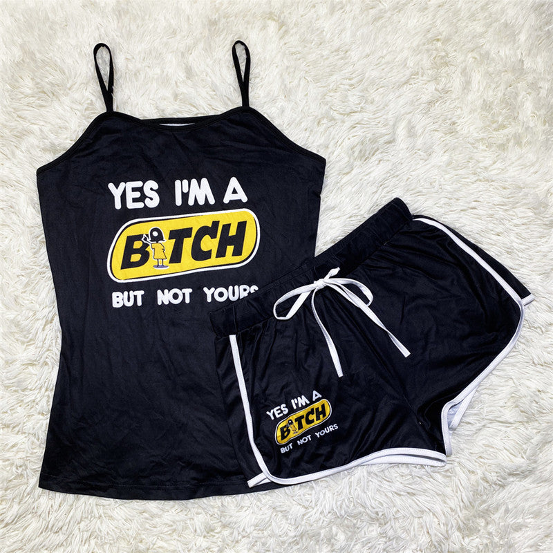 Sexy Suspender Shorts Set