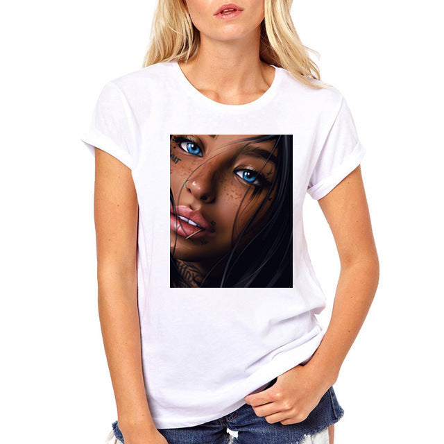 T Shirt Print O-Neck Tops Tees Summer Walker