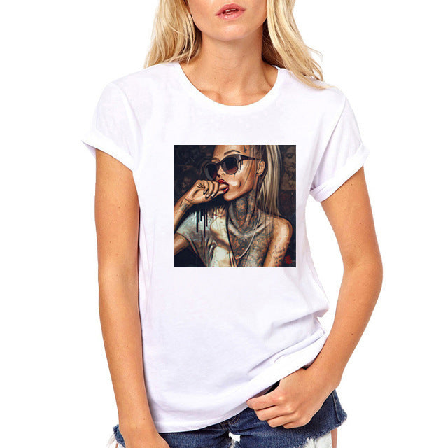 T Shirt Print O-Neck Tops Tees Summer Walker