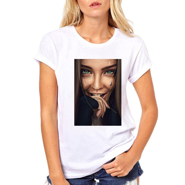 T Shirt Print O-Neck Tops Tees Summer Walker