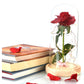 Enchanted Forever Rose Flower In Glass LED Light Christmas Decoration