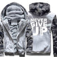 Never Give Up Men's hoodie padded jacket