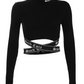 Womens long sleeve crop top