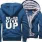 Never Give Up Men's hoodie padded jacket