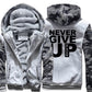Never Give Up Men's hoodie padded jacket