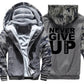 Never Give Up Men's hoodie padded jacket