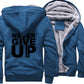 Never Give Up Men's hoodie padded jacket