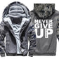 Never Give Up Men's hoodie padded jacket